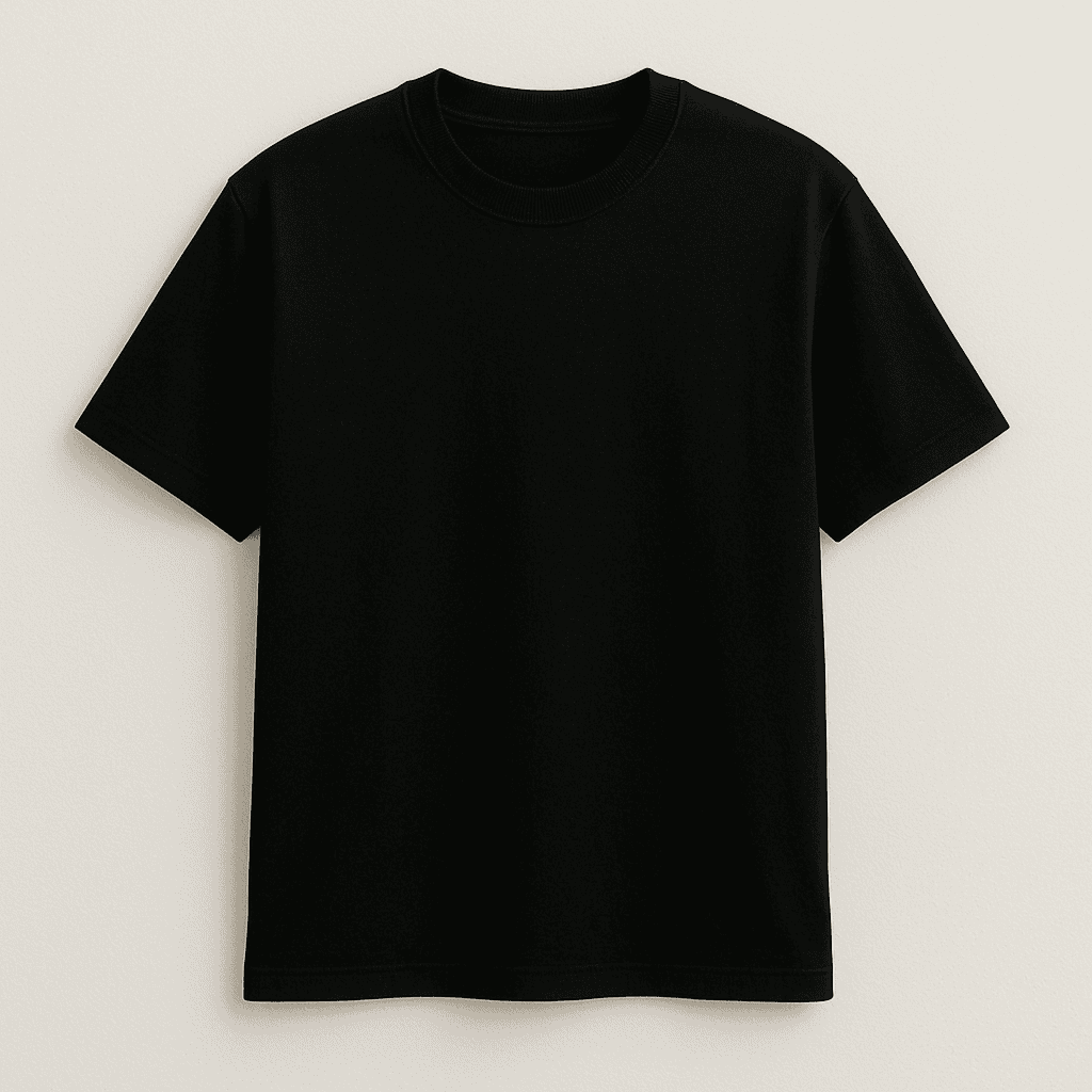 buy black plain t shirt men