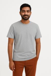 grey plain t shirt cotton