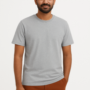 grey plain t shirt cotton